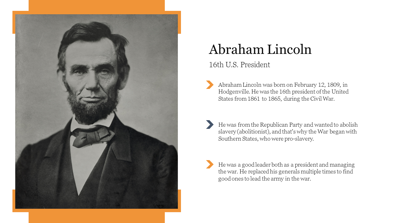  Abraham Lincoln Google Slides and PowerPoint Templates